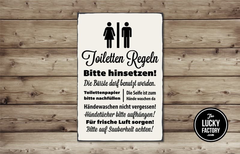 toilettenregeln-schild - kreativLISTE