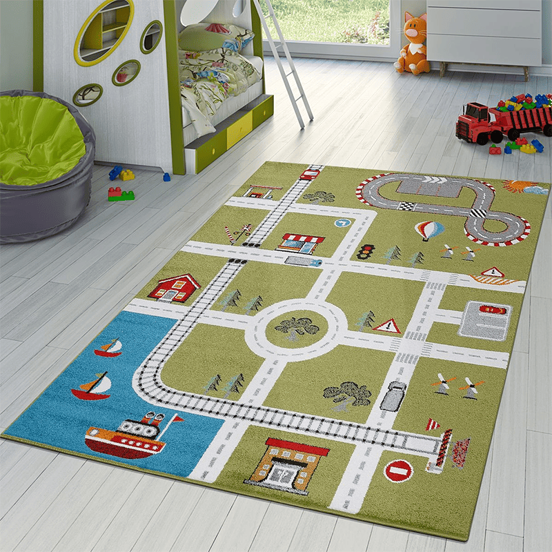 10 Ideen für Rollenspiele bei Kindern 5 Ein Spielteppich lässt das Kind das Leben in der Stadt nachspielen