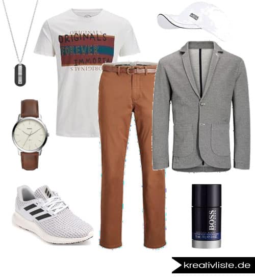 Herrenmode Outfit mit Jerseyblazer